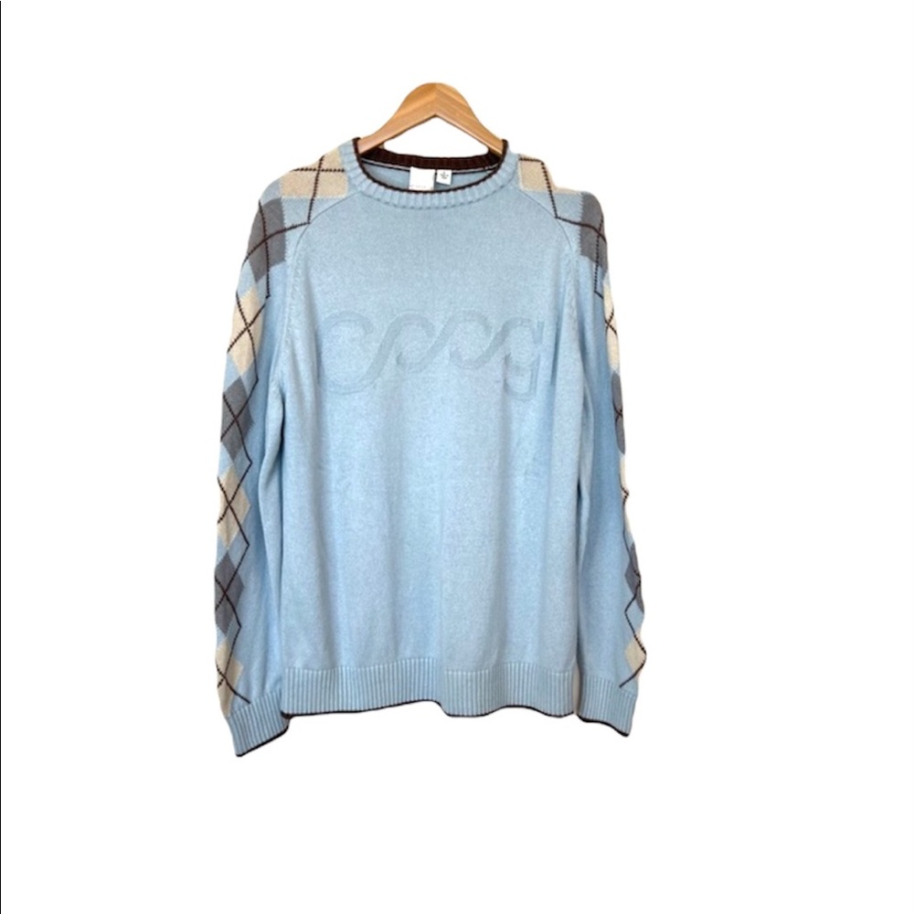COOGI Light Blue Argyle Sweater